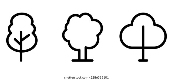 tree icon or logo isolated sign symbol vector illustration - high quality black style vector icons
