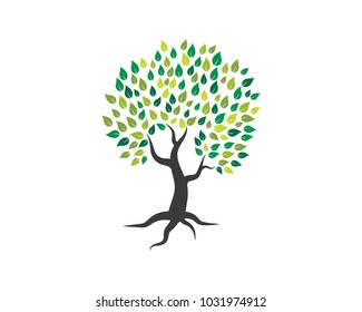 Tree icon logo template