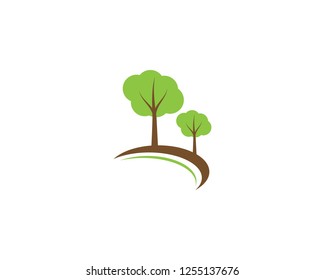 Tree icon logo template