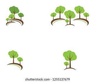 Tree icon logo template