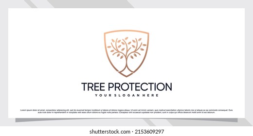 Tree icon logo template with creative element and unique concept