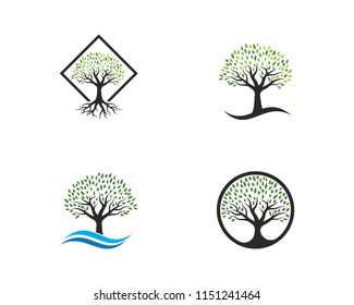 Tree icon logo template vector illustration