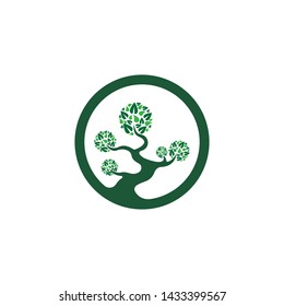 Tree icon logo template vector illustration design