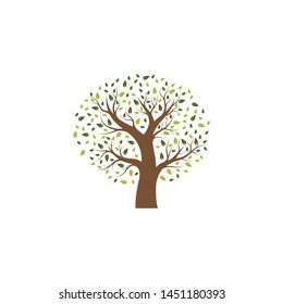 Tree icon logo template vector illustration design