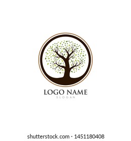 Tree icon logo template vector illustration design