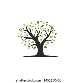 Tree icon logo template vector illustration design