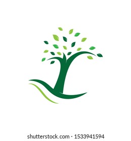 Tree icon logo template vector illustration
