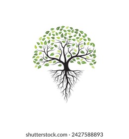 Tree icon logo template vector illustration design