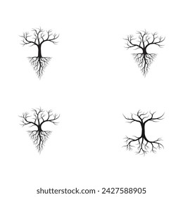Tree icon logo template vector illustration design