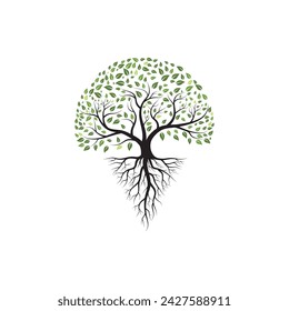 Tree icon logo template vector illustration design