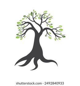 Tree icon logo template vector illustration