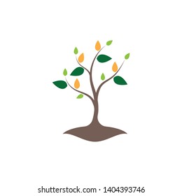 Tree icon logo vector concept of a stylized 
