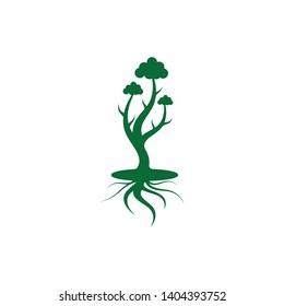 Tree icon logo vector concept of a stylized 
