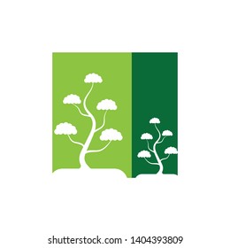 Tree icon logo vector concept of a stylized 
