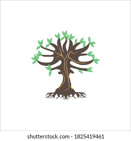 Tree  icon logo, vector design illustration 