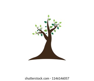 Tree icon logo vector illustration