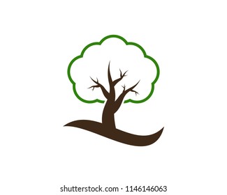 Tree icon logo vector illustration