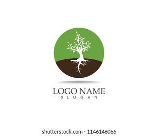 Tree icon logo vector illustration