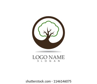 Tree icon logo vector illustration