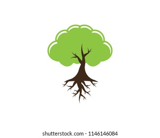 Tree icon logo vector illustration