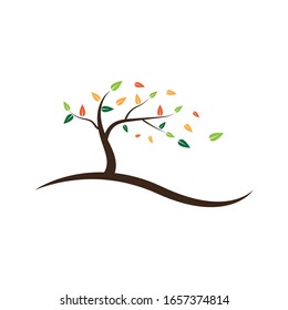 Tree icon logo vector on white background