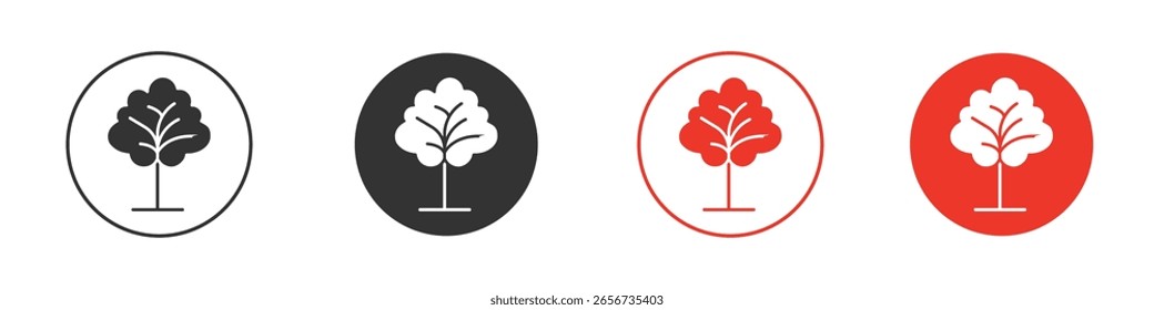 Icono del árbol para el logotipo, símbolo de la muestra del Vector para el diseño