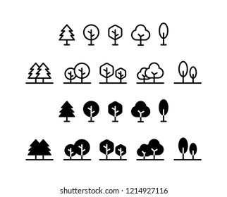 Tree Icon Logo Vector Symbol