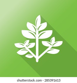  Tree icon with long shadow.