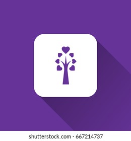 tree icon with long shadow