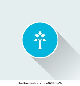 tree icon with long shadow