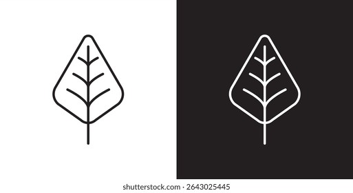 Tree icon, Lush tree icon. Icon of tree and leaf, Botanical icon, Tropical vector illustration in transparent and black background. 