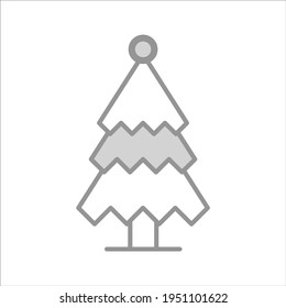 tree icon, modern style Christmas and New Year line icon, Isolated winter holiday symbols