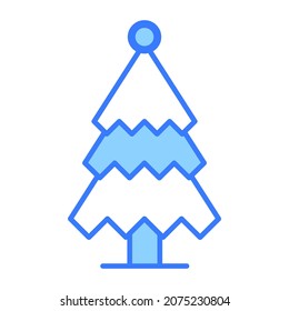 tree icon, modern style Christmas and New Year line icon, Isolated winter holiday symbols