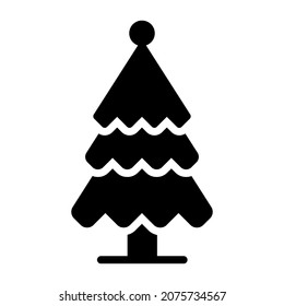 tree icon, modern style Christmas and New Year line icon, Isolated winter holiday symbols