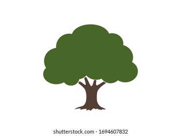 tree icon. nature and environment design element. oak isolated vector image in simple style