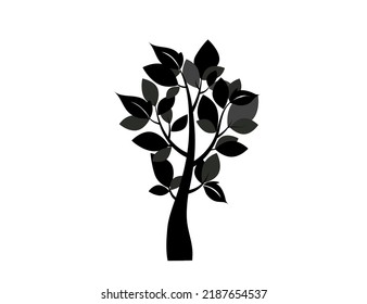 Parque natural del icono del árbol. Imagen vectorial.