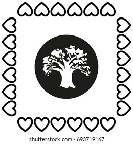 tree icon, oak vector illustration