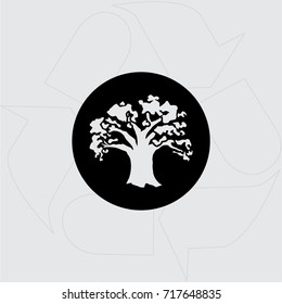 tree icon, oak vector illustration