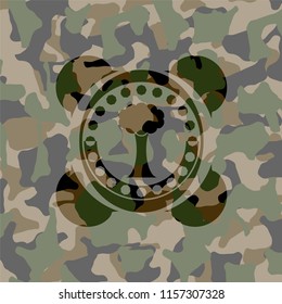 tree icon on camo texture