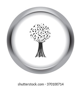 Tree icon on colorful background