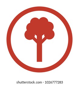 Tree icon on white background. Vector illustration