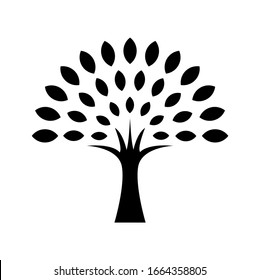 icono de árbol en fondo blanco