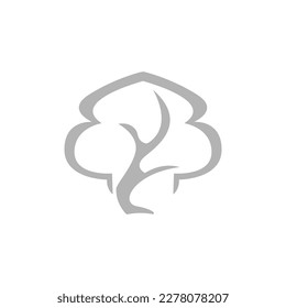 icono de árbol en fondo blanco, ilustración de vector