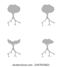 Baumsymbol auf weißem Hintergrund, Vektorgrafik