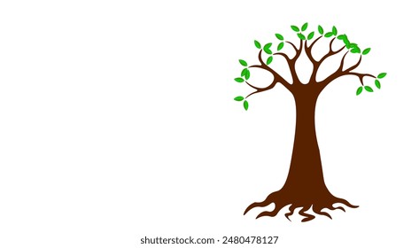 tree icon on the white background