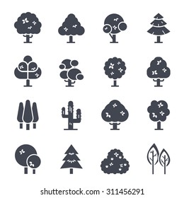 Tree Icon on White Background
