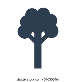 Tree icon on white background. Vector illustration