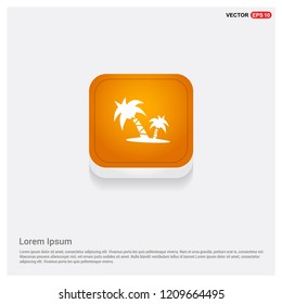 Tree icon Orange Abstract Web Button - Free vector icon