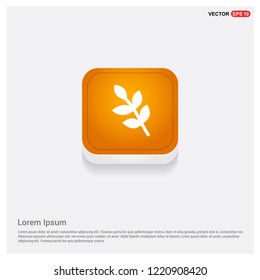 Tree icon Orange Abstract Web Button - Free vector icon