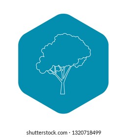 Tree icon. Outline illustration of tree vector icon for web